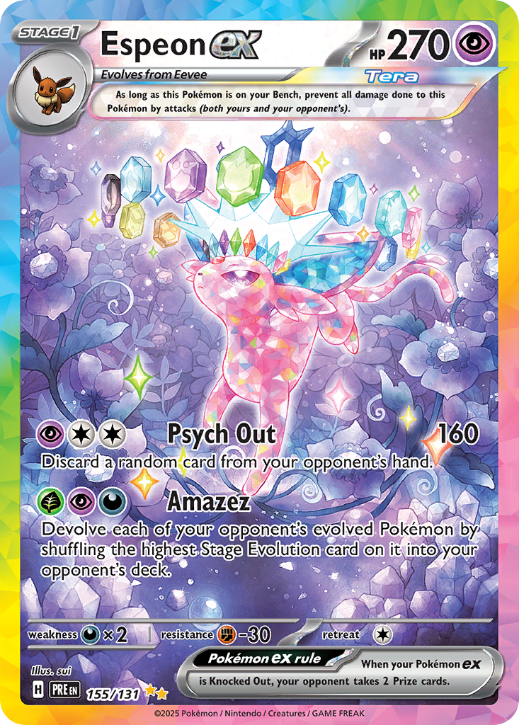 Chase Card Spotlight: Espeon ex Special Illustration Rare 155/131 from Prismatic Evolutions