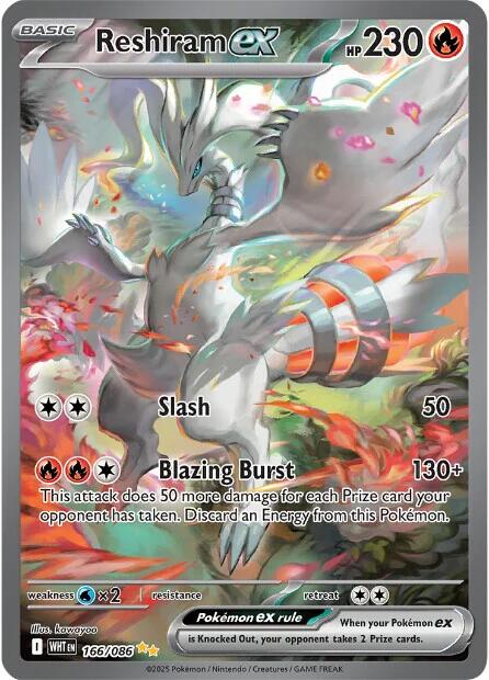 Chase Card Spotlight: Reshiram ex Special Illustration Rare 166/086 from White Flare