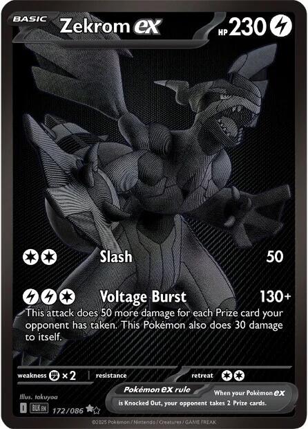 Chase Card Spotlight: Zekrom ex Black White Rare 172/086 from Black Bolt