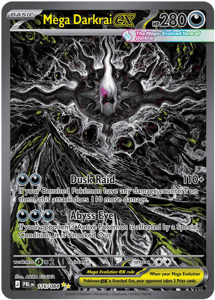 Chase Card Spotlight: Mega Darkrai ex Special Illustration Rare 116/084 from Pitch Black