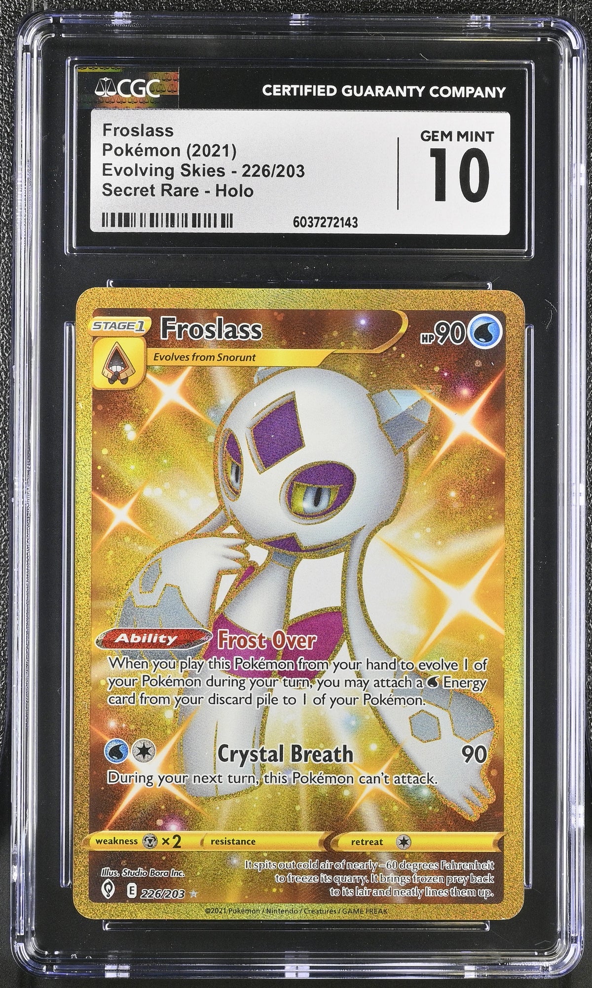 Froslass 226/203 Evolving Skies CGC 10 front