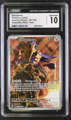 2025 Pokemon Destined Rivals #201 Zamazenta Illustration Rare CGC 10 - front of slab
