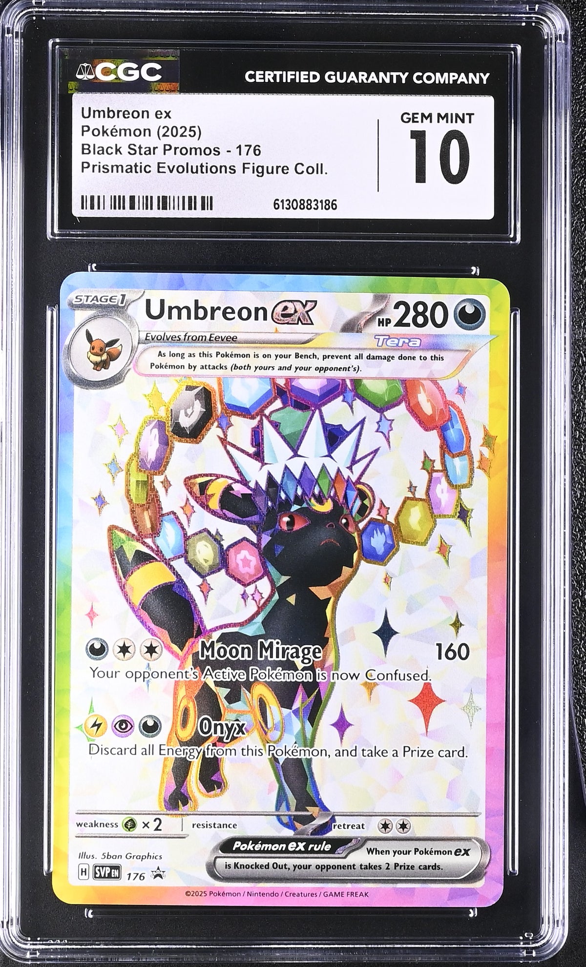 Umbreon ex 176 Prismatic Evolutions promo CGC 10 front