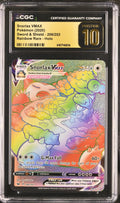 2020 Pokemon Sword & Shield #206 Snorlax VMAX Rainbow Secret Rare CGC Pristine 10 - front of slab