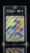 2025 Pokemon Black Star Promo #204 Cynthia's Garchomp ex Promo TAG 9 - front of slab
