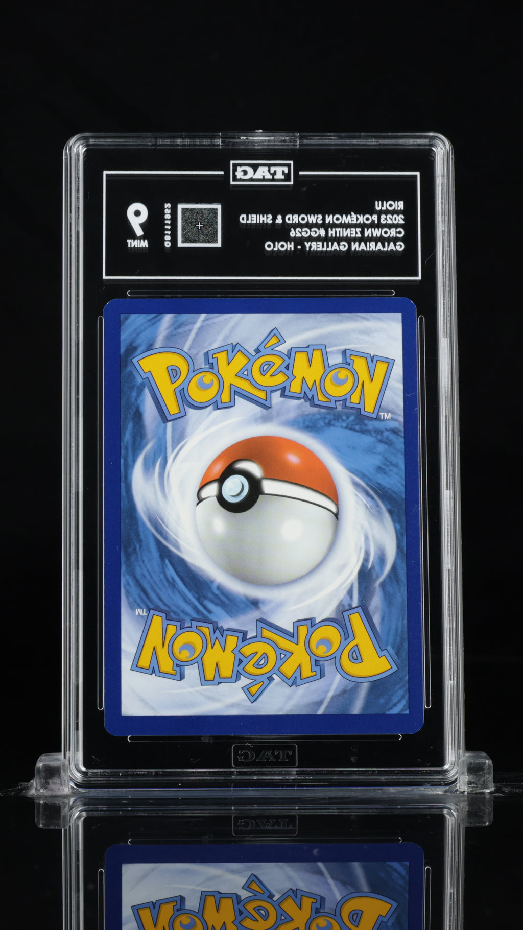 2023 Pokemon Crown Zenith #GG26 Riolu Galarian Gallery TAG 9 - back of slab