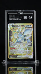 2022 Pokemon Brilliant Stars #184 Arceus VSTAR Gold Secret Rare TAG 8.5 - front of slab