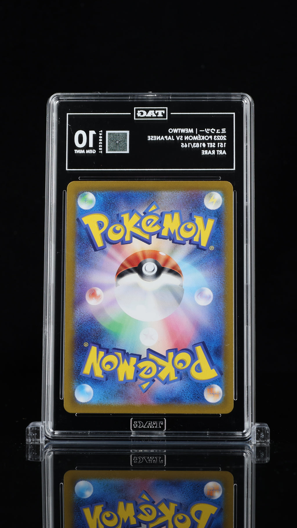 2023 Pokemon Japanese 151 #183 Mewtwo Art Rare TAG 10 - back of slab