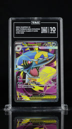2025 Pokemon Phantasmal Flames #113 Mega Sharpedo ex Ultra Rare TAG 10 - front of slab