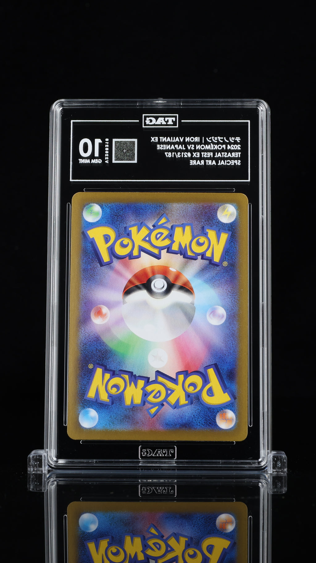 Iron Valiant ex 213/187 Terastal Fest ex Special Art Rare TAG 10 back