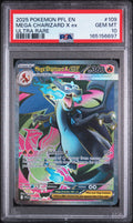 2025 Pokemon Phantasmal Flames #109 Mega Charizard X ex Ultra Rare PSA 10 - front of slab