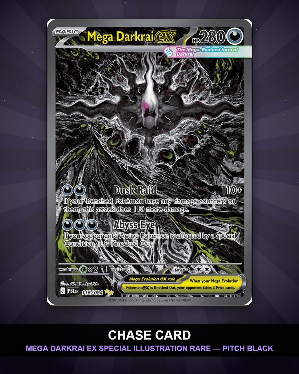 Chase Card Spotlight: Mega Darkrai ex Special Illustration Rare 116/084 from Pitch Black