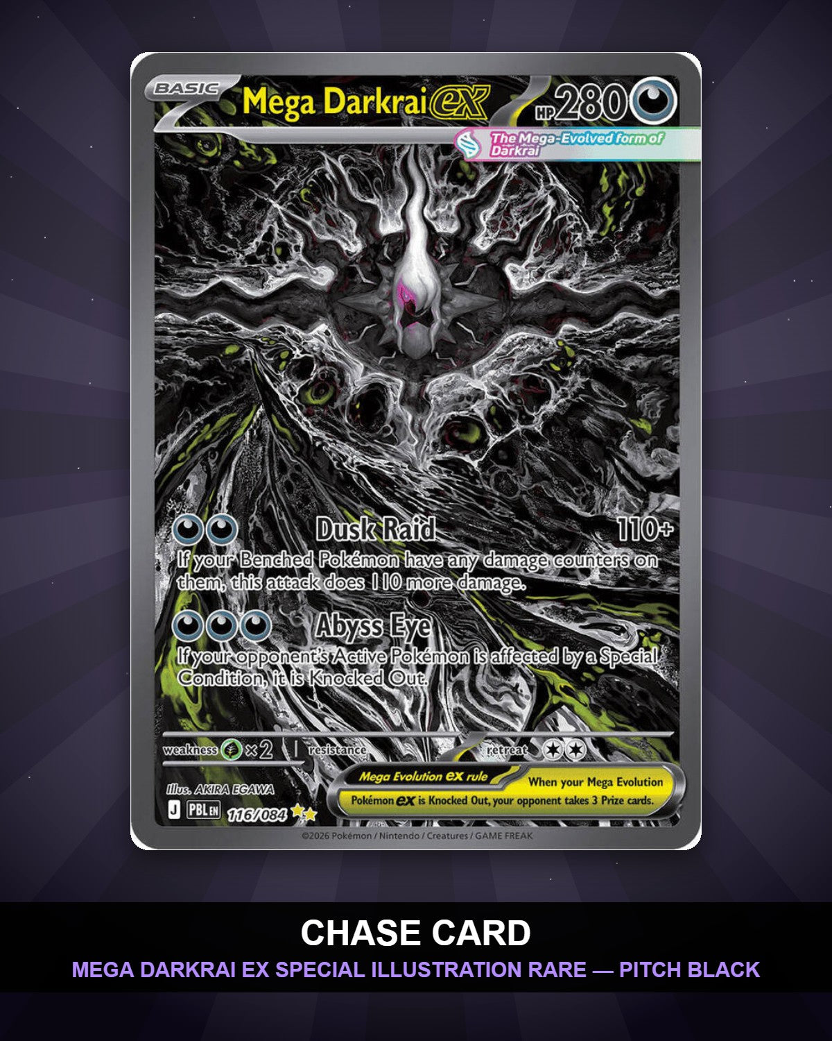 Chase Card Spotlight: Mega Darkrai ex Special Illustration Rare 116/084 from Pitch Black