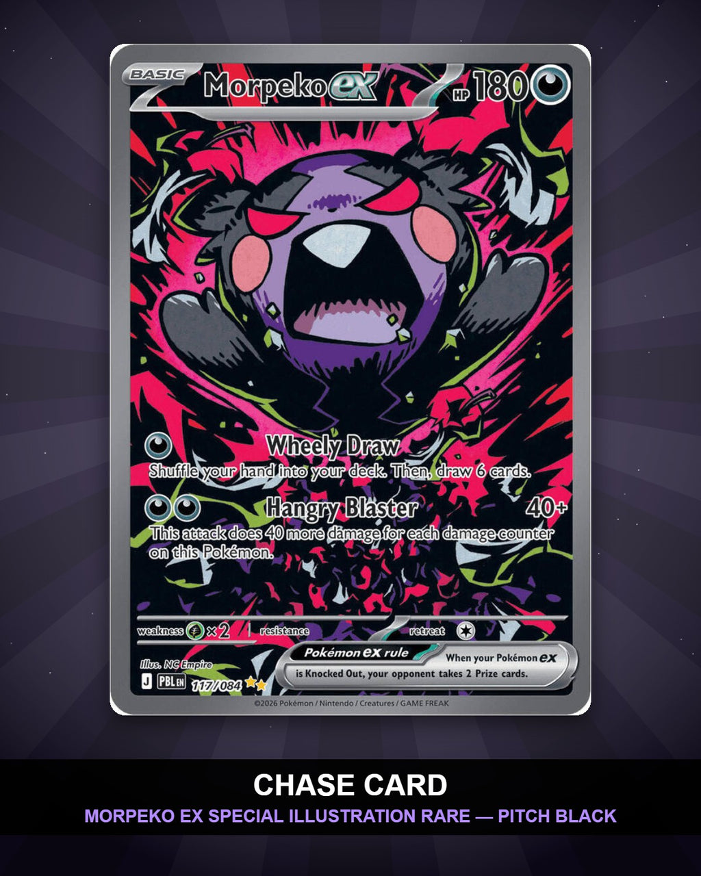 Chase Card Spotlight: Morpeko ex Special Illustration Rare 117/084 from Pitch Black
