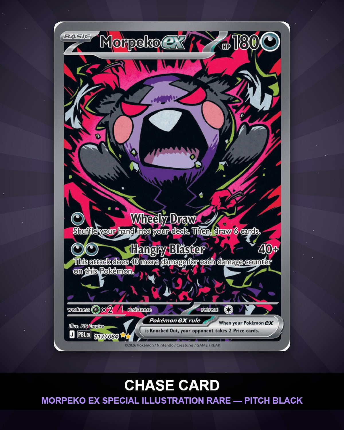 Chase Card Spotlight: Morpeko ex Special Illustration Rare 117/084 from Pitch Black