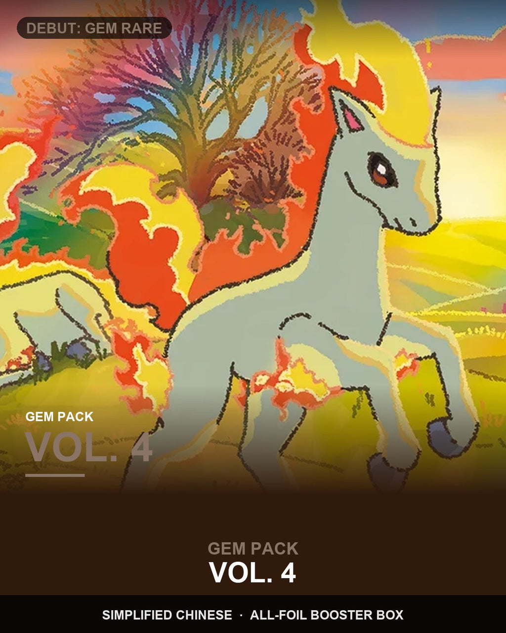 Gem Pack Vol. 4 Booster Box cover art - Ponyta