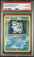 1999 Pokemon Base Set #2 Blastoise Holo PSA 8 - front of slab