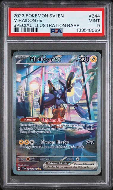 2023 Pokemon Scarlet & Violet #244 Miraidon ex SIR PSA 9 front